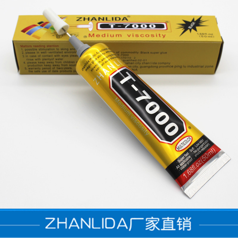 Zhanlida T7000 Black Glue Mobile Phone Frame Repair Plastic Jewelry Electronic Universal Soft Plastic Filling Glue